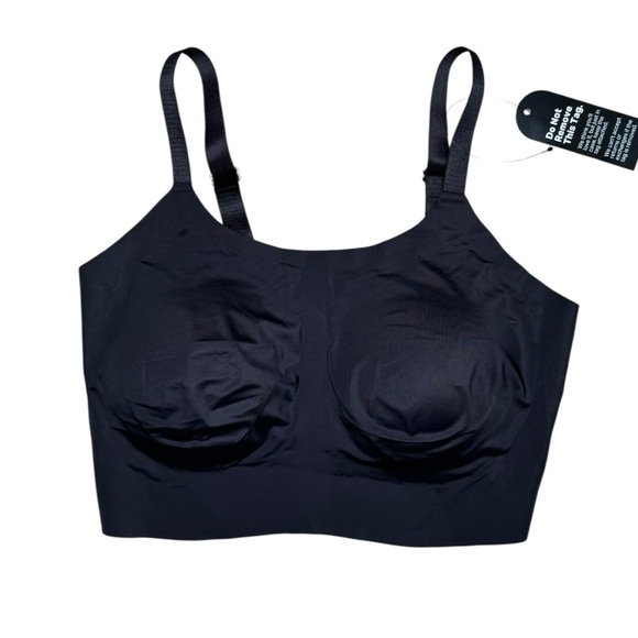 Eby Support Bralette Bra L / DD Wireless Seamless Breathable Black NWT - Picture 1 of 4